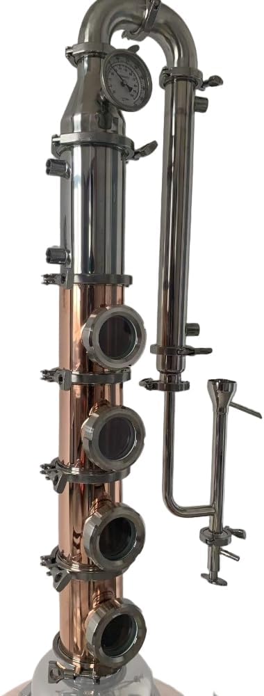 4 inch 4 Plate Copper Reflux Still Modular Distiller Column