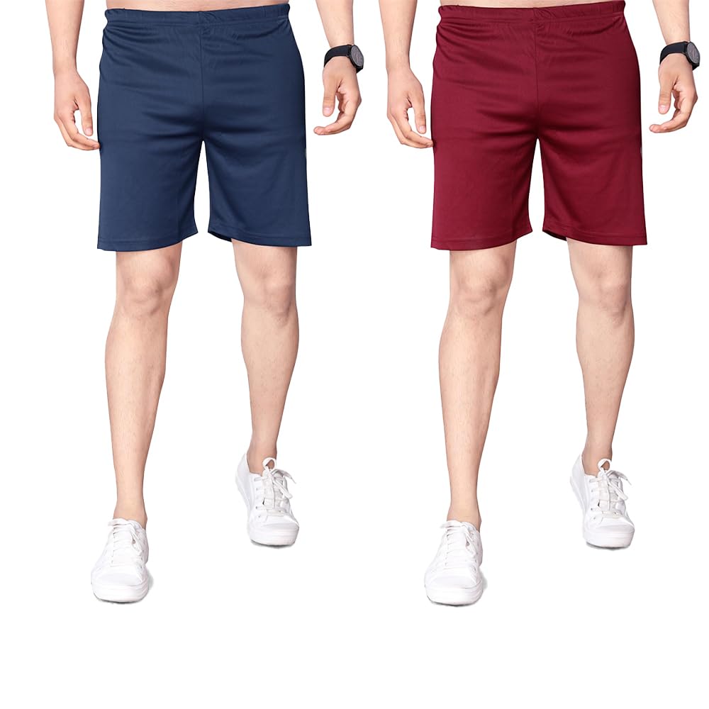 attivo Men's Stretchable Shorts with Inner Compression Layer, Dual Fit Design for Dynamic Sessions and Comfortable Outfits – Polyester Feel Good Solid Fabric | Combo-picture-14