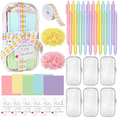 Motiskyy 6 Sets/75 Pcs Teacher Appreciation Gifts Idea Set Clear