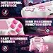 Glitfix Wireless Controller für PS-4, Game Controller kompatibel mit PS-4/Pro/Slim/PC Gamepad mit Turbo/Zurück Taste/Dual Vibration/6-Achsen Gyro Sensor/Touchpanel (Rosa)