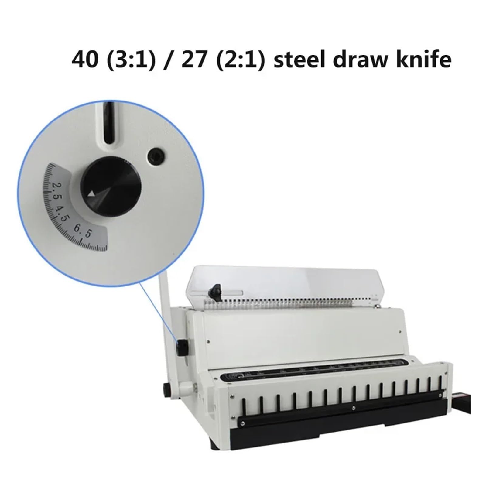 Perforatrice-relieuse Machine électrique de perforation et de reliure d'anneaux en fer Machine de reliure de calendriers de bureau Machine de poinçonnage à couteau à tirage complet Économie de main-d'