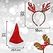 Moji Pack de 5 Sombreros de Navidad con 5 Diademas, Sombreros de...