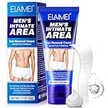 Hair Removal Cream For Men-Hair Removal Cream for Genitals-Intimate Painless Hair Remover For Sensitive Areas,pubic,Genitals,Underarms-With Gentle,Soft,Moisturising Formula 60ML (men)