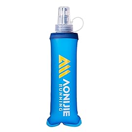 TRIWONDER Soft Flask Collapsible Water Bottles Running Bottle BPA-Free Foldable Handheld Runner Water Flask for Hydration Pack Marathon Hiking Cycling Climbing Travel (250ml/8.45oz)
