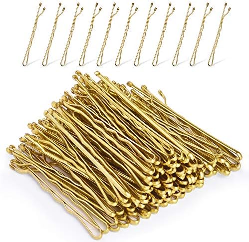 Blonde Bobby Pins, MORGLES 120Pcs Bobby Pins Blonde Hair Gold Bobby Pins Bob Pins Bulk with Box (Blonde,2 Inch)
