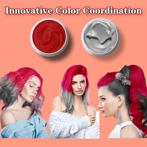 Cera para cabello temporal color rojo HAIOLORPRO miniatura 4
