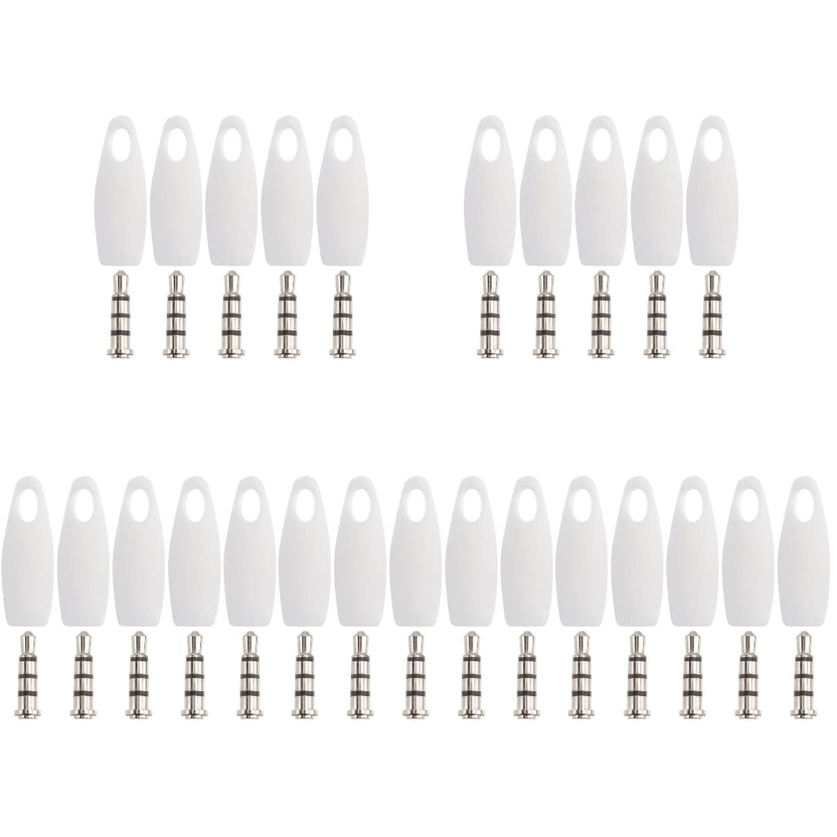 Mikikit 25sets of Plugs Microphone Block Mobile Plug for with Phone Desktop Headphone Security Audio Computers Mic Accessories Portable Practical Jack Blockers Sound Laptop Tablet Blocker