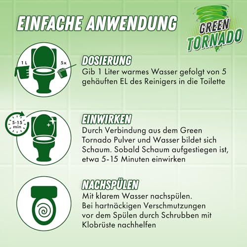 WC-Schaum Green Tornado – Aktivsauerstoff Reiniger für Abflüsse