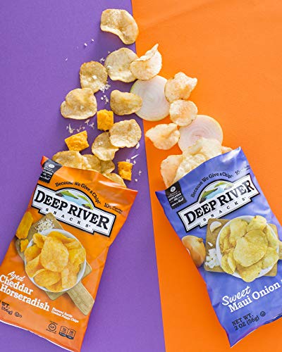 Deep River Snacks Aged Cheddar Horseradish Kettle Cooked Potato Chips