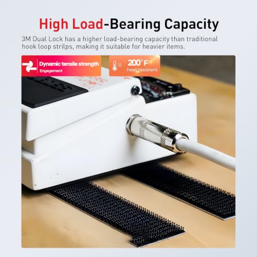 Image of 3M Dual Lock, Heavy Duty Reclosable Fastener, 1 inch x 3 inch, SJ3550, 8 PCS, Black