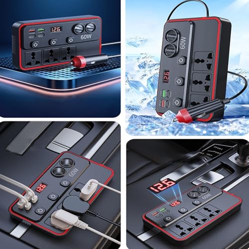 Convertidor de potencia para coche ideal para cargar el ordenador portátil en el camping 5