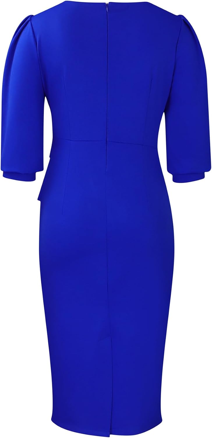 ZVO Midi Dress for Women Pencil Dress Fashion Work Dress Elegant Church Dress High Waist Outfits - Image 6