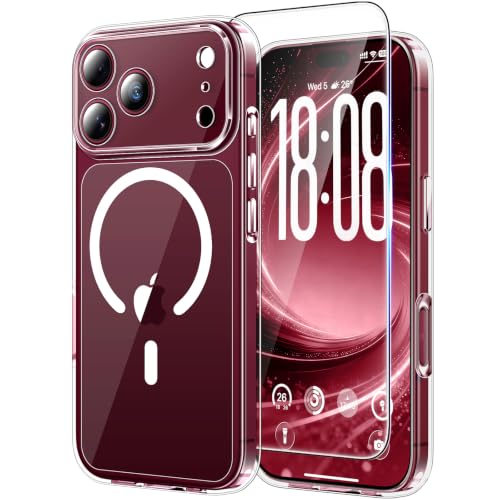 TAURI for iPhone 18 Pro Case 6.3" with 1-Pack Screen Protector - Clear