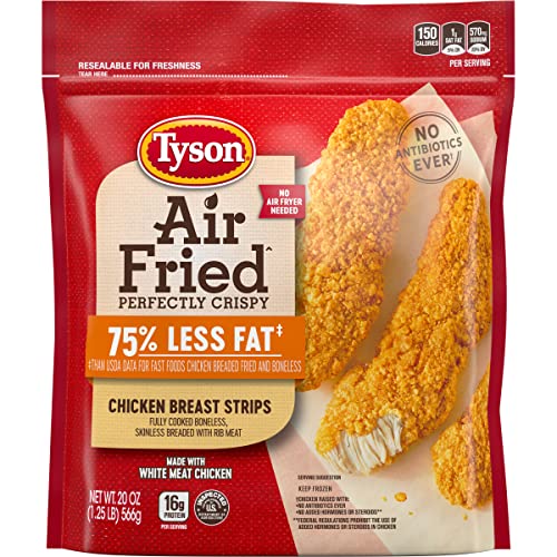 Tyson Air Fried Perfectly Crispy Chicken Breast Strips, 20 Oz. (Frozen) #TOP3