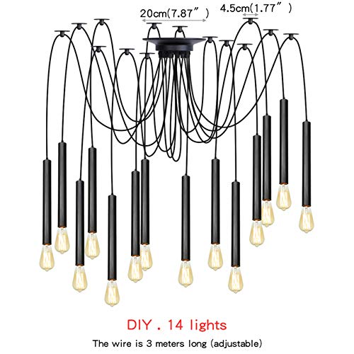 Lampe araignée de plafond pour illuminer les grands espaces sombres - 2