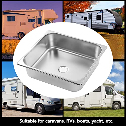 Fregadero de cocina para baño de yate o RV con acero inoxidable 304 duradero 4