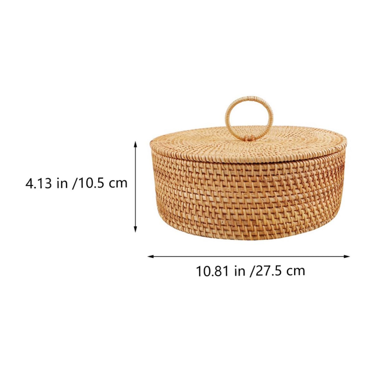 EXCEART Cestino Portaoggetti in Legno Marrone Vintage con Coperchio, Lavorazione Fine e Ecocompatibile, per Conservare Snack e Dolci in Casa