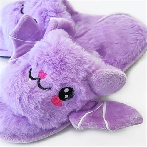 Generic Halloween Slippers, Bat Slippers, Indoor And Outdoor Plush Flat Slippers, Soft Cozy Non-Slip Open Toe, Funny Halloween Gifts2