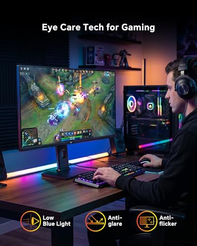 Image of KTC 27 Inch 240Hz Gaming Monitor - FHD 1080P Monitor Fast IPS with Adaptive Sync, 1ms(MPRT), 131% sRGB, HDMI Displayport, Tilt Pivot Height Adjustment, Vesa Monitor, White, H27F7