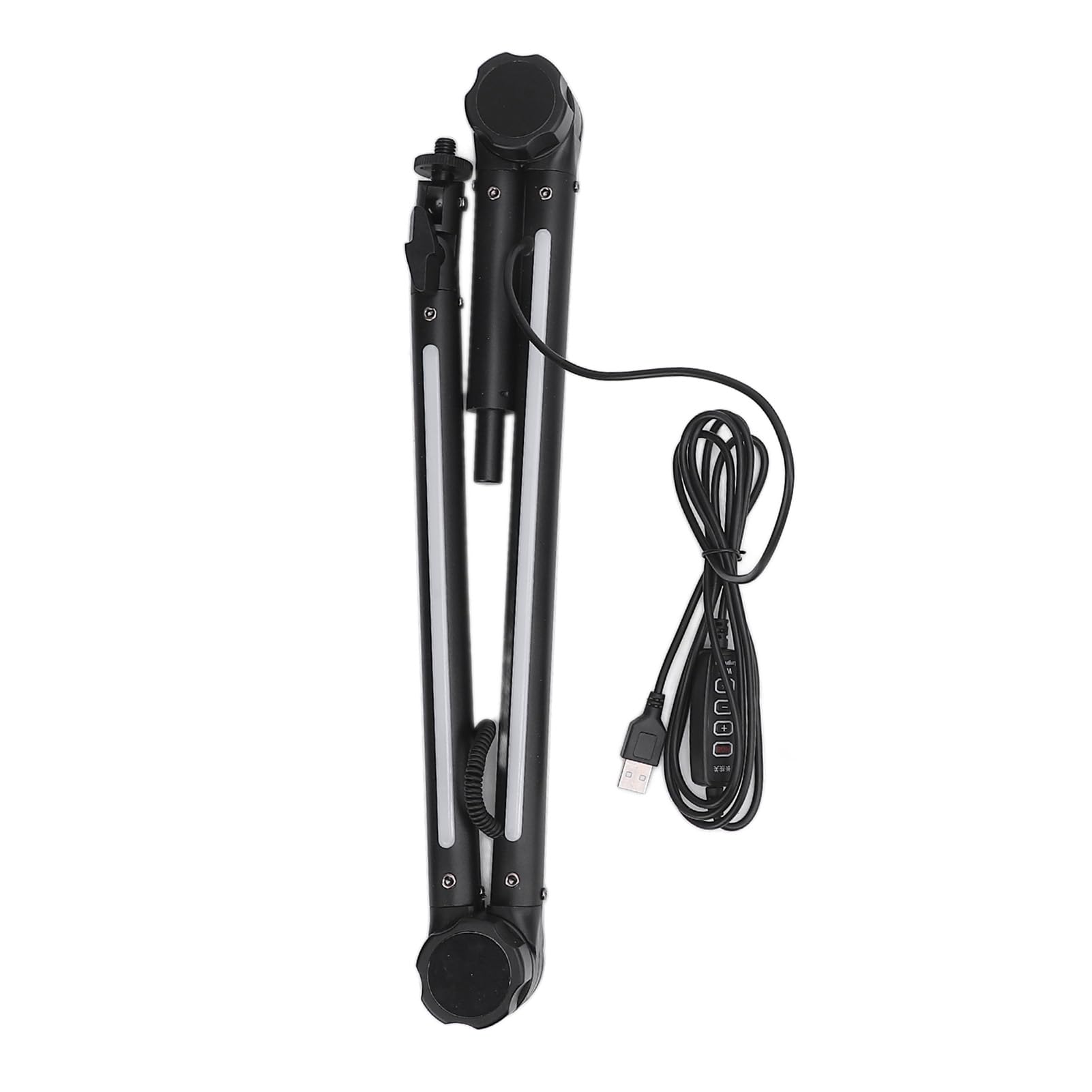 Support de Bras de Microphone RVB, Bureau Réglable en Métal avec Grand Bouton D'amortissement et 22 Modes de Couleur, pour le Streaming de Jeux, le Podcasting