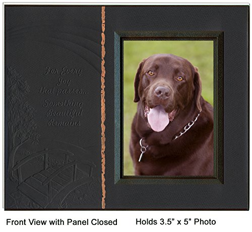 "God Whispered" Pet Memorial Picture Frame And Pet Loss Sympathy Gift, With Optional Custom Photo Editing, Black With Foil Accent #TOP2