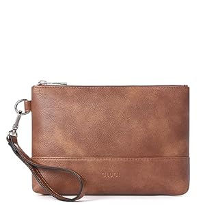 CLUCI Wristlet Wallet for Women Large Capacity Leather Clutch Purse Slim Ladies Travel Credit Card Holder Phone Organizer