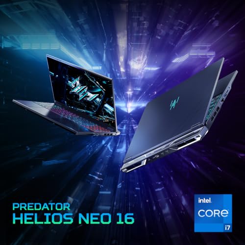Image of Acer Predator Helios Neo Gaming Laptop - Intel Core i7, RTX 5060, 16 inch 180Hz | WUXGA IPS (1920 x 1200) | 16GB DDR5 | 512GB Gen 4 SSD | Killer Wi-Fi 6E | 4-Zone RGB Backlit Keyboard | PHN16-I31-74AY