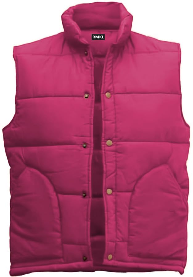 Men Sleeveless Lightweight Warm Vest Jacket - button closure Vest jacket - Men Puffer Vest