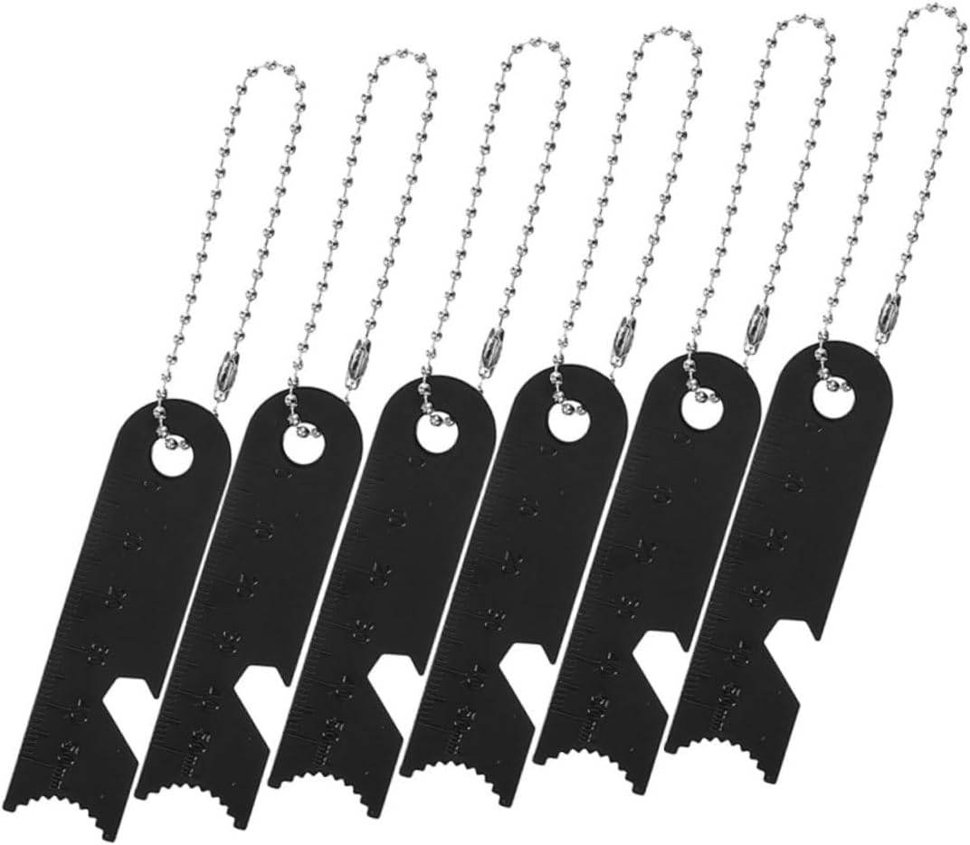 6pcs Multi-Function Fire Scraper Ruler Survival Fire Starter for Hiking Camping Emergency