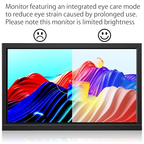 Image of 17.3inch Portable Monitor for Laptop FHD 1920x1080P 60HZ with Speaker HDMI USB-C Extent PC Monitor Compatible with Computer Xbox Switch mini PC PS4 /5 Mac