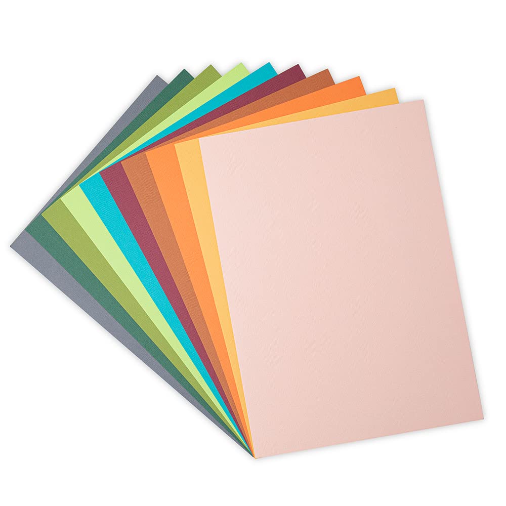 Sizzix Surfacez Cardstock 216gsm - A4 60PK (10 Eclectic Colours)