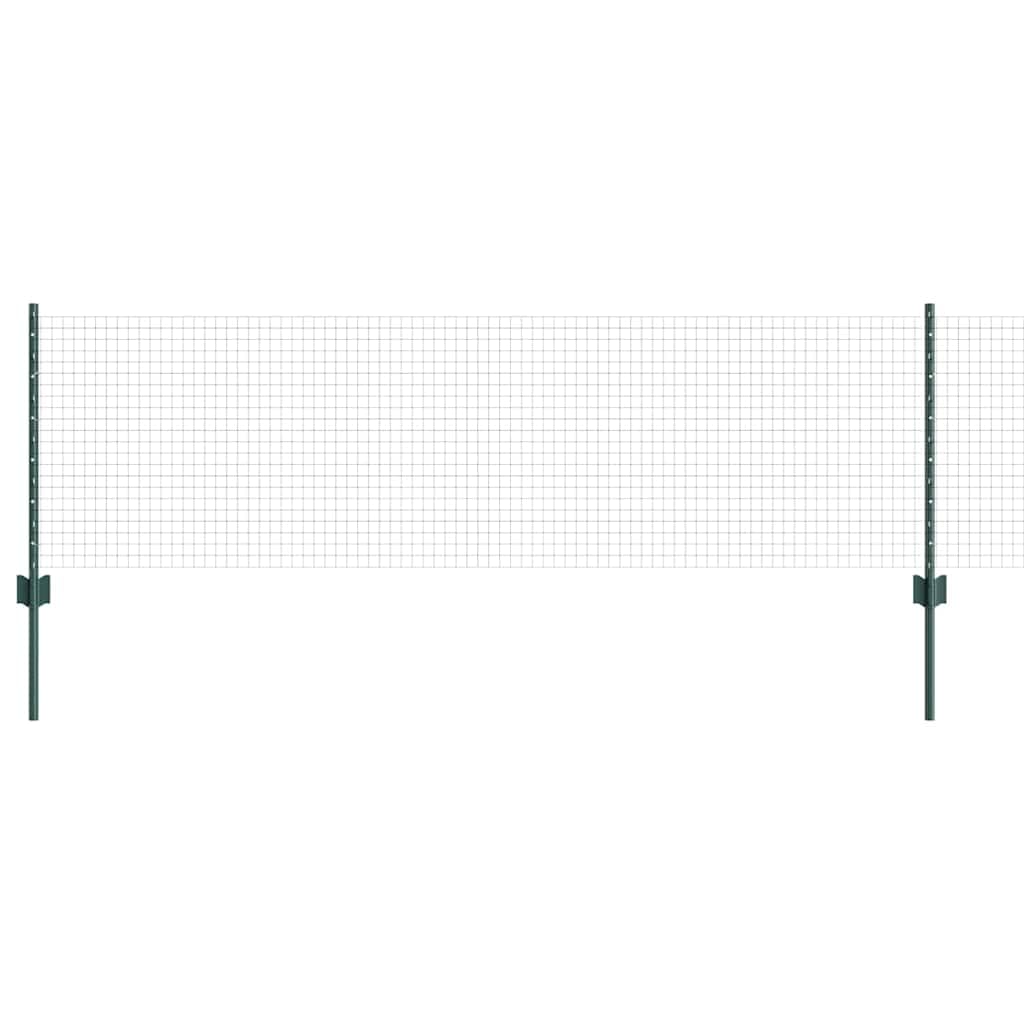 Set di pannelli per recinzione per esterni con pali verdi, recinzione frangivista per giardino e terrazza, superficie verniciata a polvere, resistente alle intemperie, design modulare, robusto e
