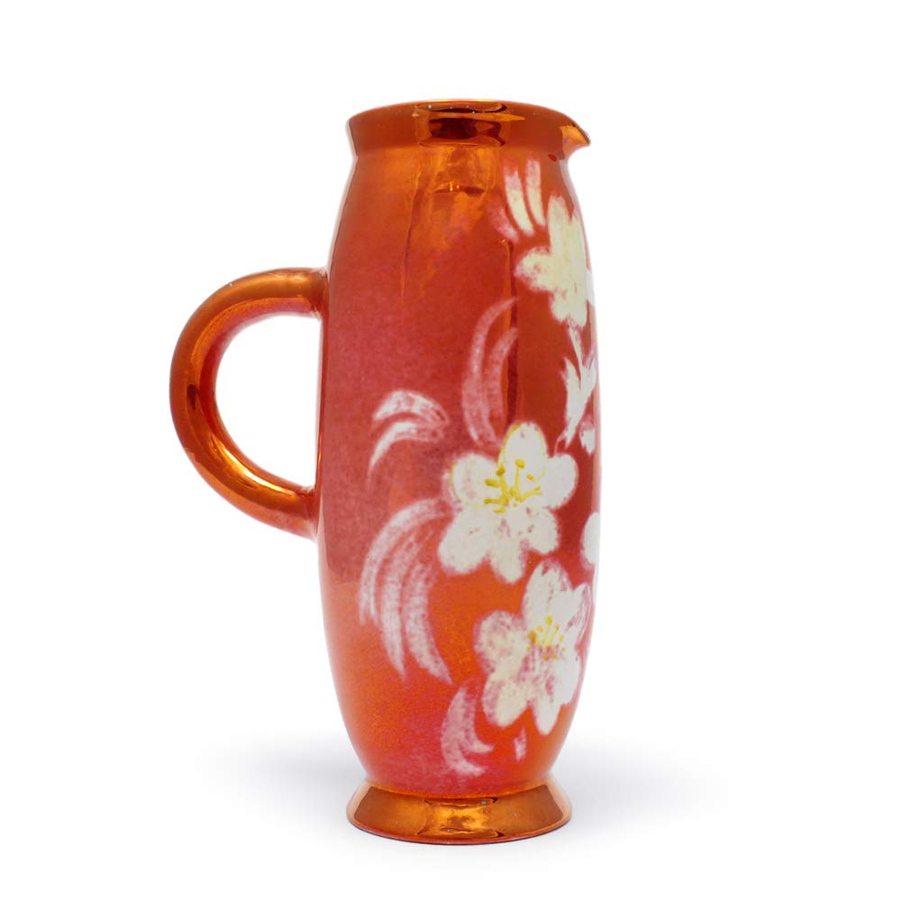 Ceramiche Legafaenza red ceramic jug with floral design and handle leg_bro_001