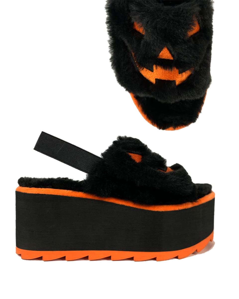 Horror-Shop Sandalias De Plataforma Lilly Jack O'Lantern 39