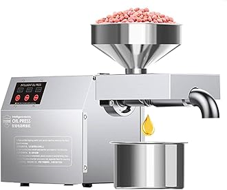 820w Oil Press Machine Nut Seeds Oil Extraction Cold or Hot Press Machine, For Coconut Flax Peanut Castor Perilla Seed Canola Cocoa Beans Sesame