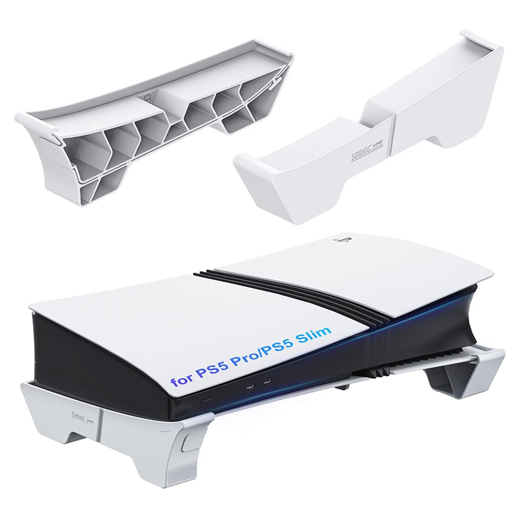 ZORBES® 2PCS Horizontal Stand Compatible with PS5 Pro/PS5 Slim Console, Base Stand Accessories Desk Support Mount for PlayStation 5 Slim/Pro Disc & Digital Edition(Not for PlayStation 5 2020)