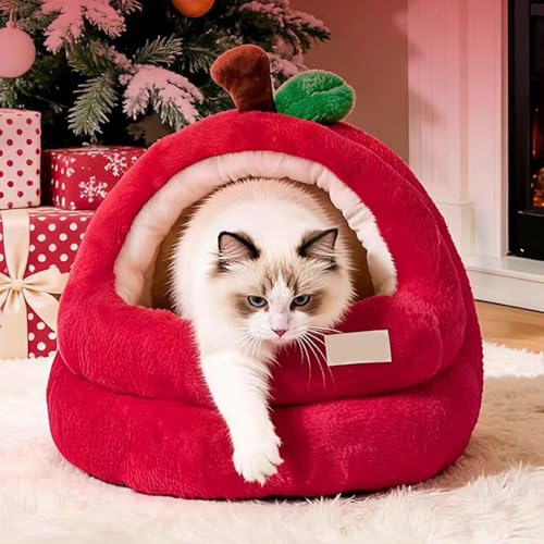 Cave pour chats et chiots contre l'anxiété semi-fermée