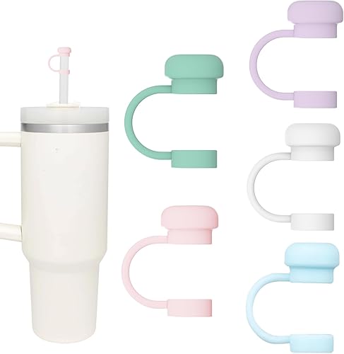 5 tapas de popote para Stanley cubierta de paja de 40 onzas, 30 onzas, 0.394 in, silicona de grado alimenticio, accesorios para copas Stanley,