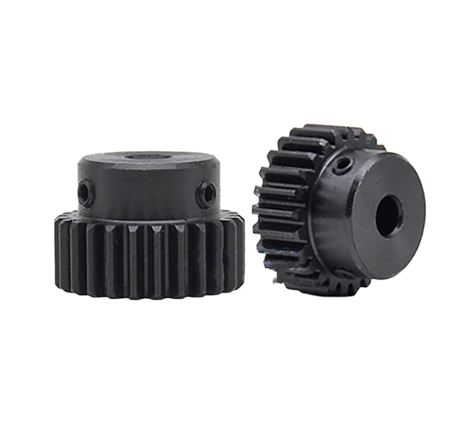 Steel Heavy Duty Motor Pinion Gear 1 Module Spur Gear Motor 1M 20T-29T 45# Steel Blackening Mechanical Transmission Bore 6mm(1M 20T)