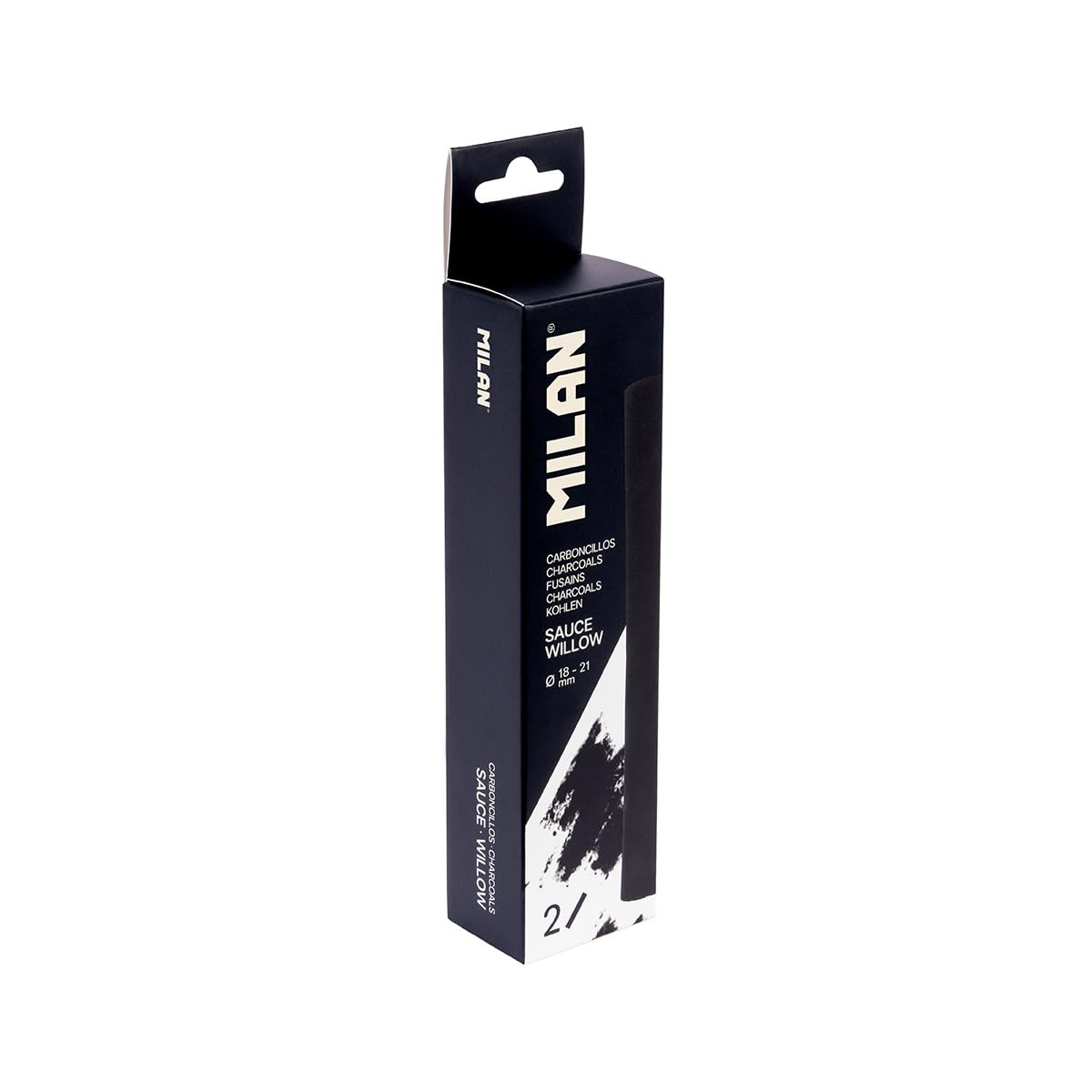 MILAN® Box 2 sticks of willow charcoal Ø 18-21 mm