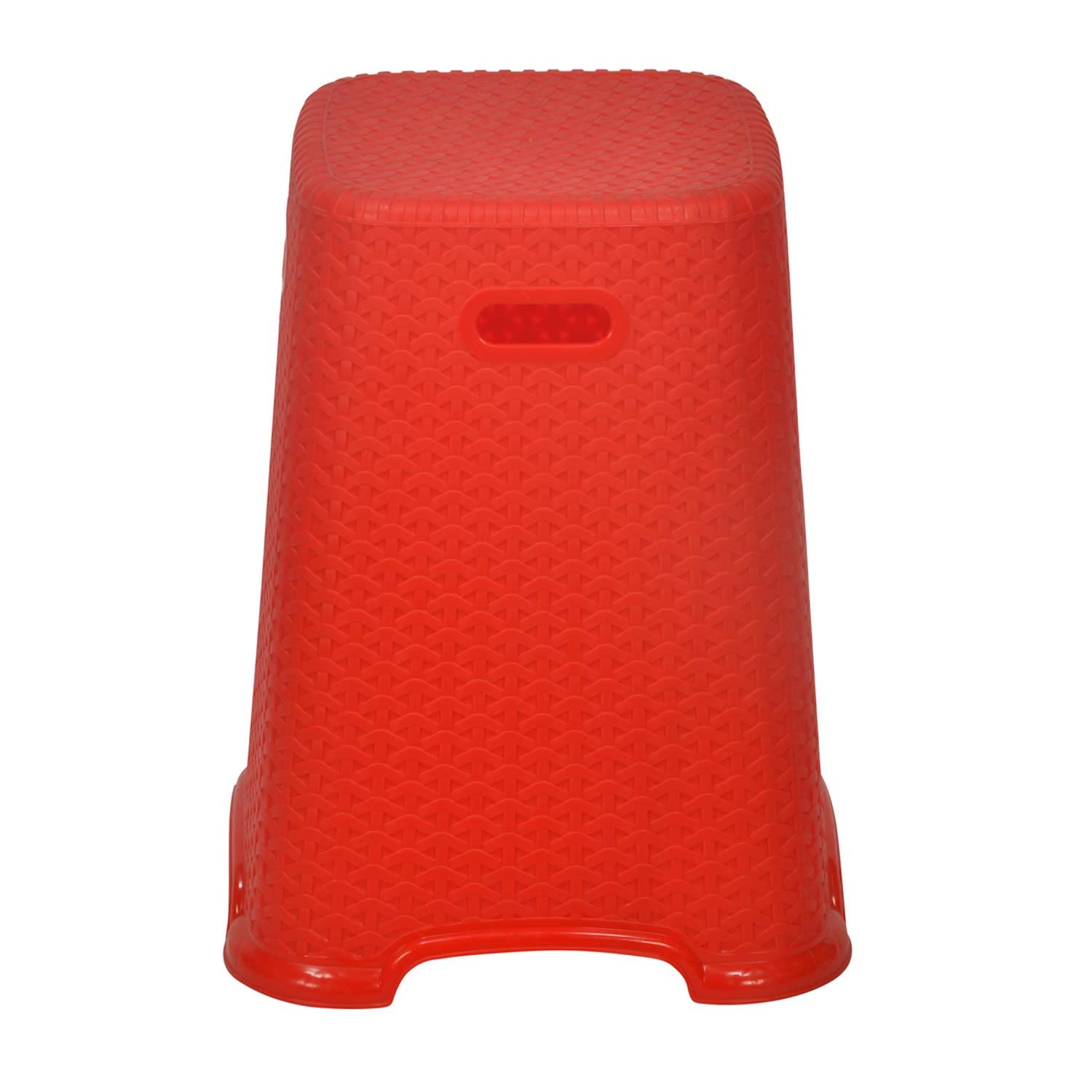 Nilkamal STL29 Strong and Durable Plastic Seating Stool for Home | Bedroom | Bathroom | Kitchen | Living Room | Office | Adult Stool with high Load Capacity (Bright Red)