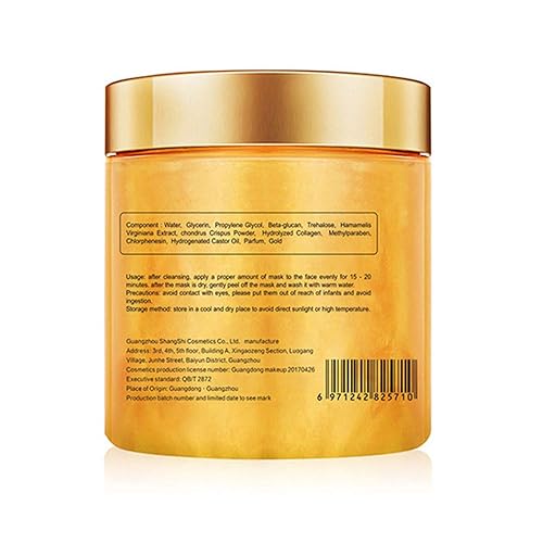 Miniatura 7 de Máscara facial de oro de 24 quilates, rejuvenecedor de colágeno facial para piel impecable, reduce las líneas finas y arrugas, limpia el acné,