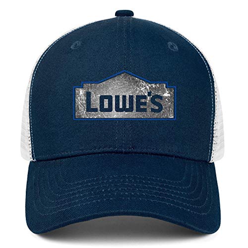 NINETYRW Popular Mens Trucker Hat Lowe's-Denim-Old-Hollow-Logo- Baseball Caps Women Retro Mesh Snapback Cap