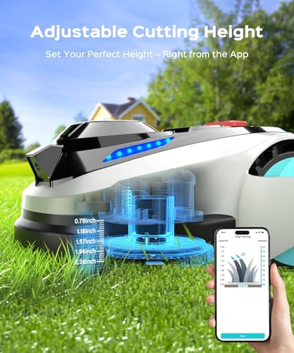 Image of YARDCARE N1600 PRO Wireless Robotic Lawn Mower, RTK & Vision Navigation, Up to 0.4 Acre Coverage, Smart App Control, Multi-Zone Mapping, Systematic Mowing Robot