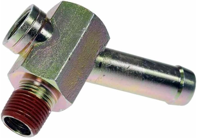 KarParts360 For Ford Windstar 1995 96 97 98 99 2000 Heater Hose Tee Connector | Carbon Steel | Silver | Male Thread End 1 Type | 15.8 Millimeters End 1 Outside Diameter | Replacement For F77Z18599AA