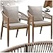 tectake® Gartenmöbel Set, Gartenstuhl Holz Rope Design, Balkon Sessel, Outdoor Möbel, Gartenstühle, Balkonmöbel, Terrassenmöbel, Wintergarten, Sitzgruppe Outdoor, Balkonstühle - Sand, 2er Set