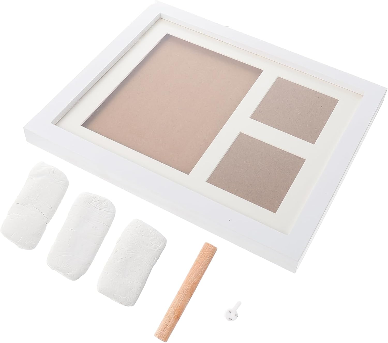 1set Unique Handprint Photo Frame Kit Ink Pad Keepsake Display for and Family Memories for Home Decor and