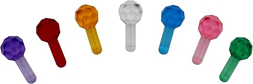 Miniatura 4 de Creative Hobbies Plastic Lites para árboles de Navidad de cerámica, adornos de luz de globo facetado, multicolor, paquete de 100 piezas