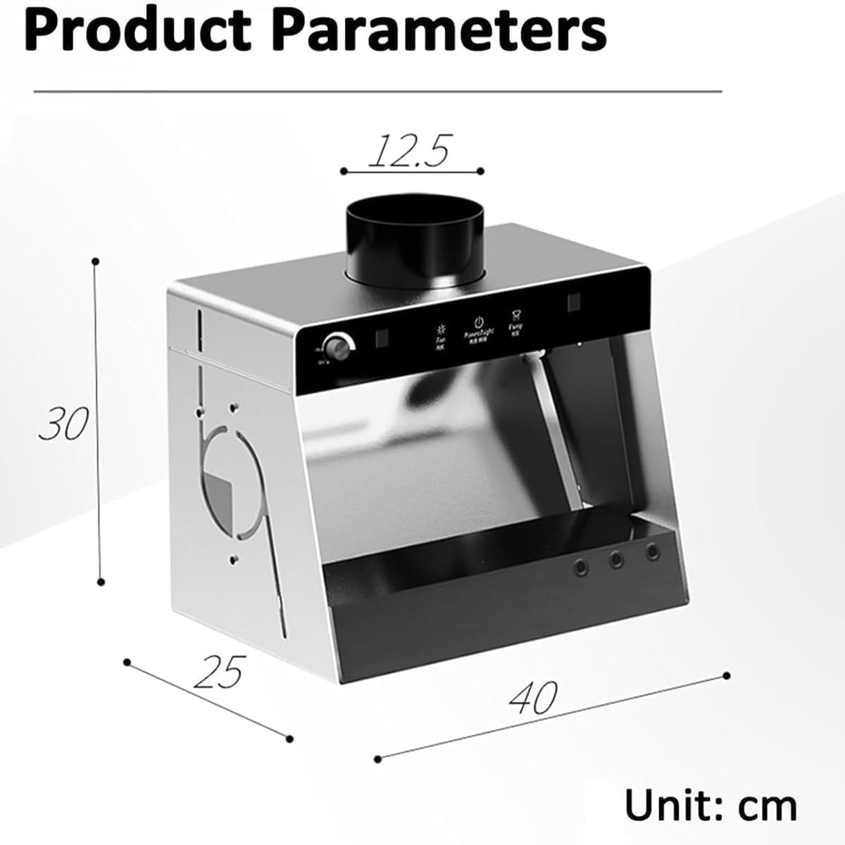 Tragbare Airbrush-Sprühkabine mit LED-Lichtern und Wasservorhang | Einstellbarer Ventilator hilft bei der Steuerung des Luftstroms für Modellmalerei und detaillierte Airbrush-Projekte.