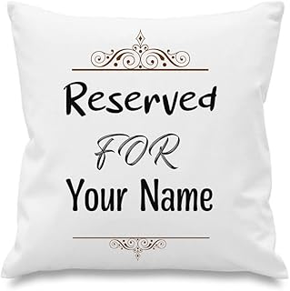 Luxury Personalised Reserved for Cushion Covers Print Any Name OR Text Customised Cushion Reserved Covers! Print Kids, Mum, Dad Name! Personalized Pillow Cushion Covers 40cm x 40cm without Filling